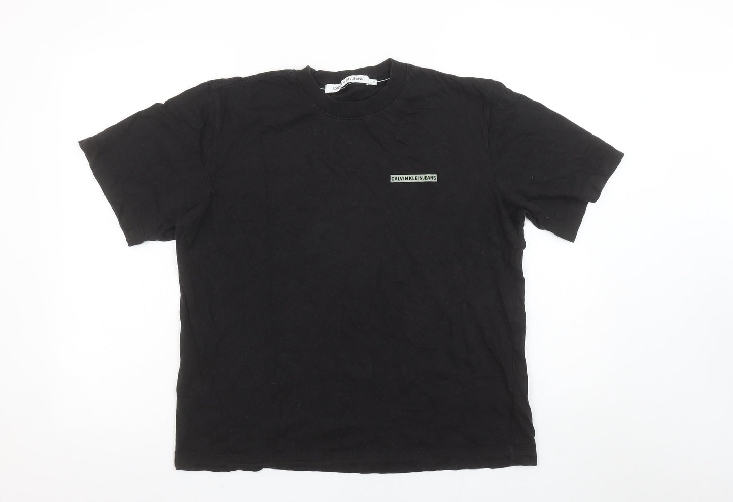 Calvin Klein Jeans Men’s Black Cotton Logo T-Shirt Size M