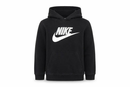 Nike Boys Black Pullover Hoodie Medium 100% Cotton Logo Sweatshirt