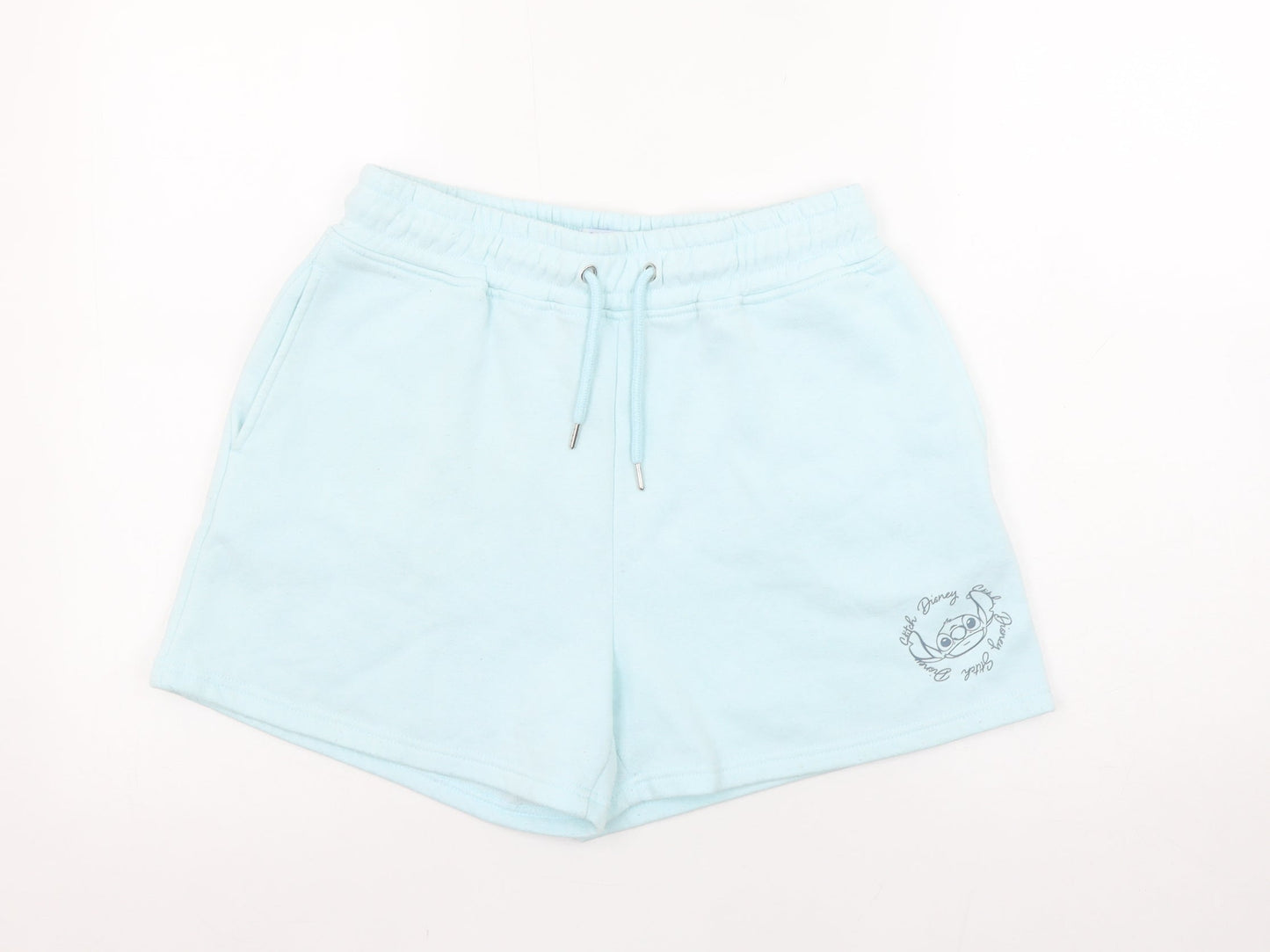 Disney Women Blue Sweat Shorts Size S Regular Fit Casual Primark Cares