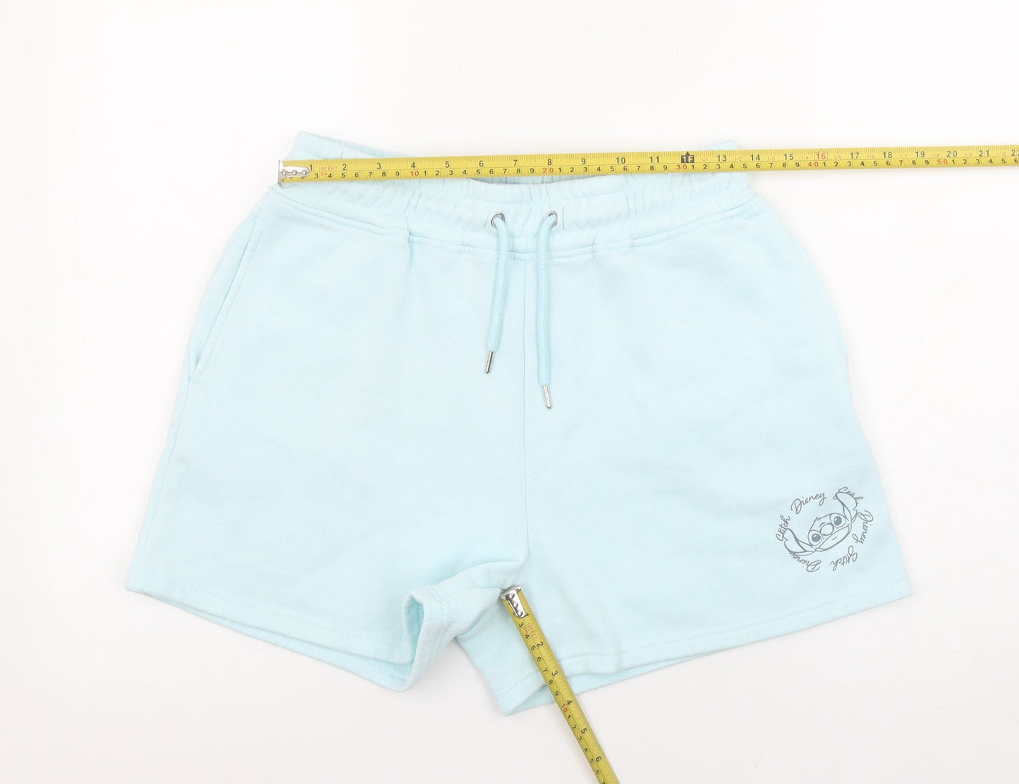 Disney Women Blue Sweat Shorts Size S Regular Fit Casual Primark Cares