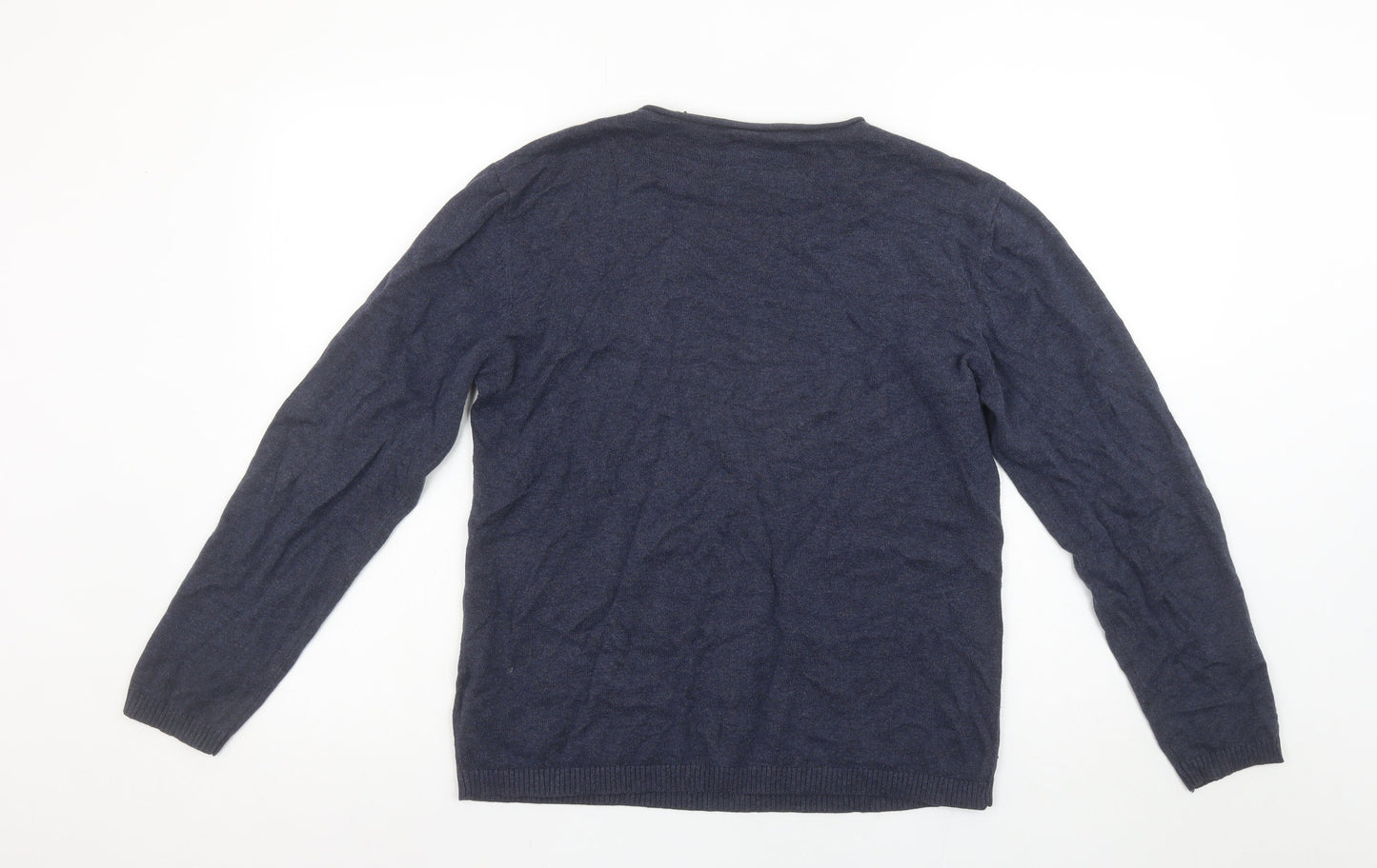 Billabong Men's Blue Cotton Crew Neck Pullover Jumper XS