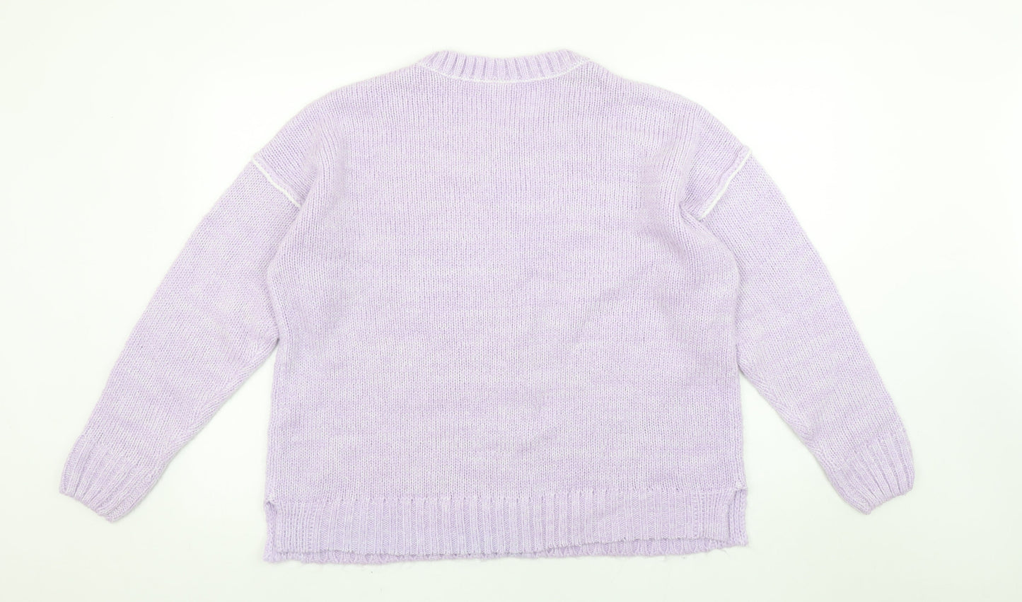 Capsule Womens Lilac Knit Pullover Jumper Size S Crew Neck Soft Knit