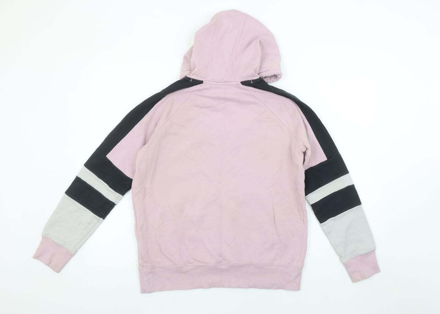 Under Armour Womens Pink XS Pullover Hoodie Colourblock Cotton Blend