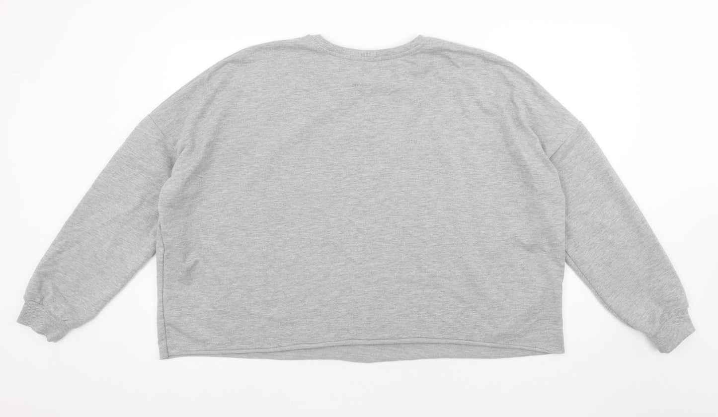 Disney Women Grey Eeyore Sweatshirt XL Cotton Blend Pullover