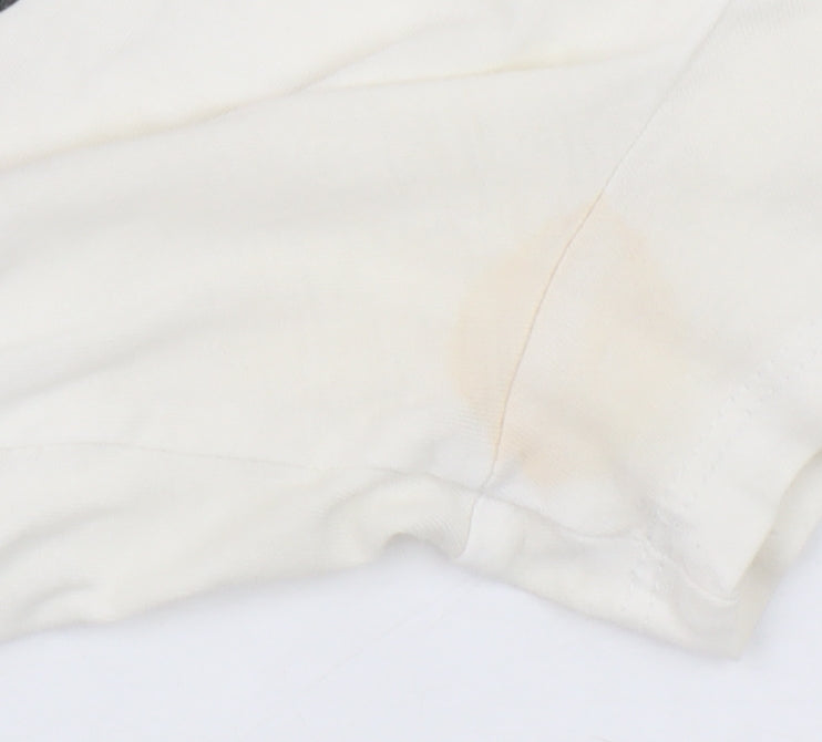 Levi's Women's Ivory Logo Print Cotton Short Sleeve T-Shirt Size M