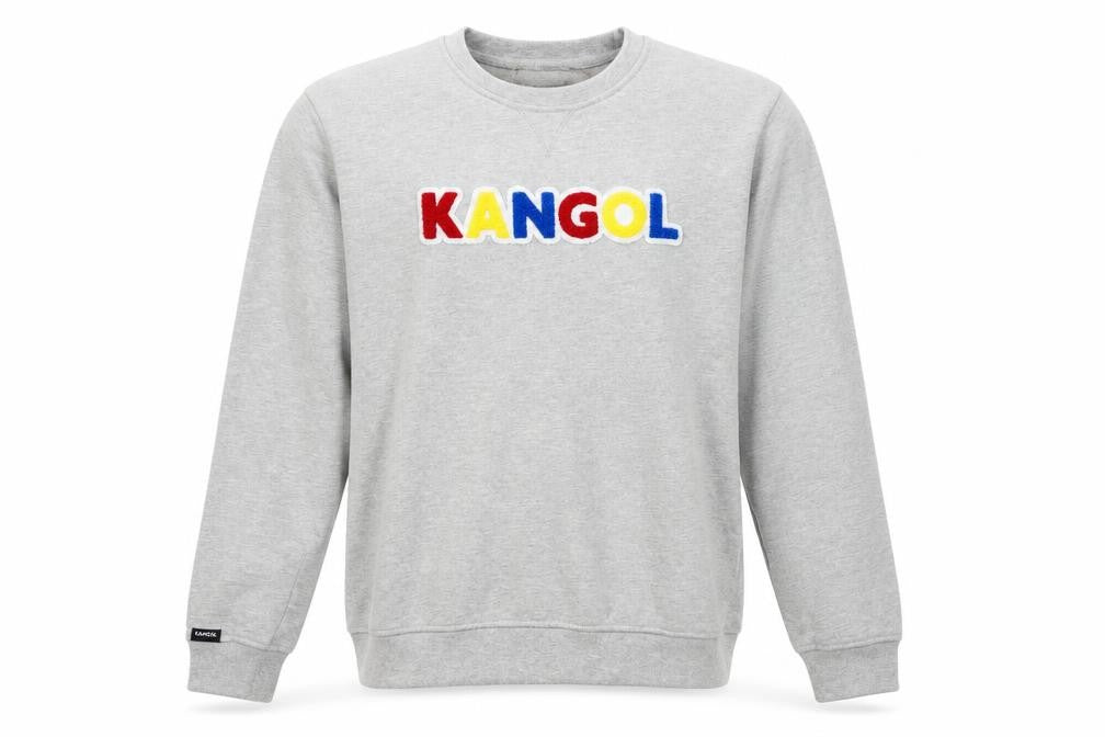 Kangol Womens Grey Logo Crew Neck Sweatshirt XL Cotton Blend