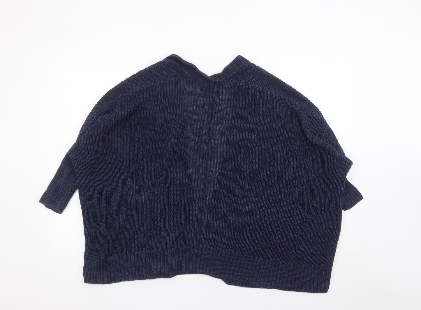 Polo Ralph Lauren Women's Blue Cotton Short Sleeve Cardigan S