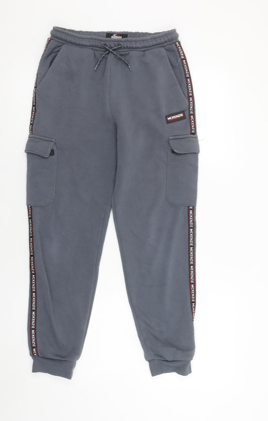McKenzie Boys Grey Jogger Cargo Trousers 12-13 Years Elastic Waist Sportswear