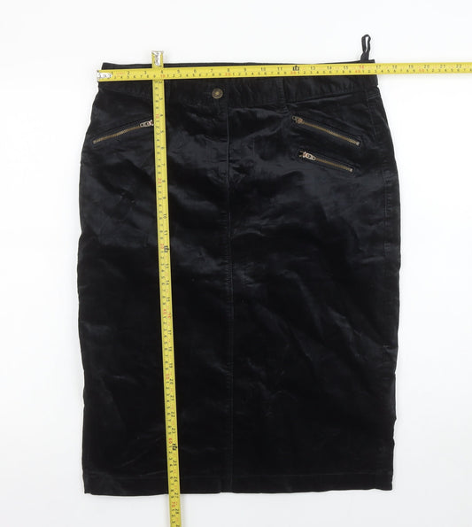 Marks and Spencer Women's Black Size 14 Stretch Pencil Skirt