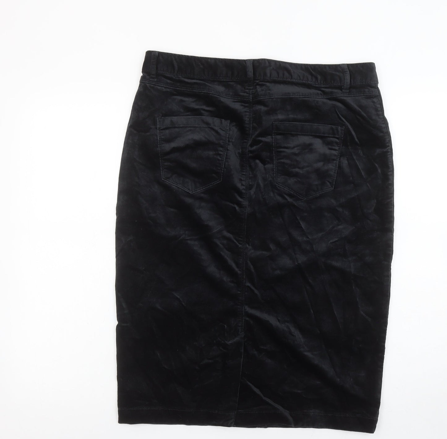 Marks and Spencer Women's Black Size 14 Stretch Pencil Skirt