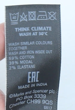 Marks and Spencer Women's Black Size 14 Stretch Pencil Skirt