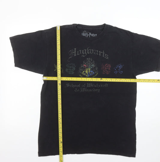 Harry Potter Men’s Black Medium Hogwarts Graphic T-Shirt