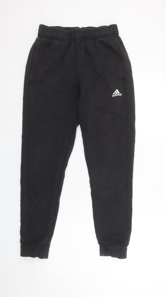 Adidas Men's Black Small Jogger Trousers Elastic Waist Sweatpants