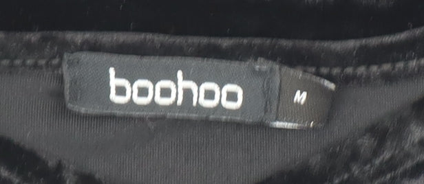 Boohoo Women’s Black Velvet Camisole Tank Top M