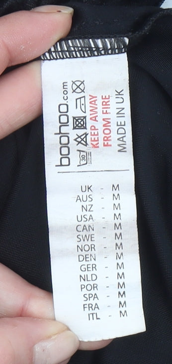 Boohoo Women’s Black Velvet Camisole Tank Top M