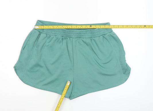 Dunnes Stores Women’s Green L Sweat Shorts Polyester Blend Activewear
