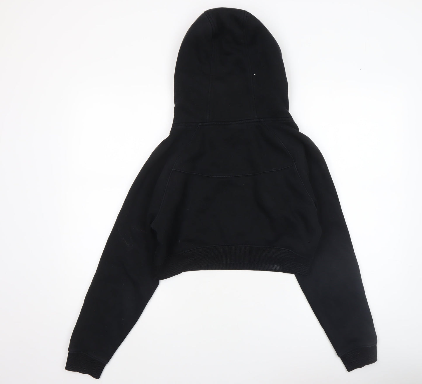 Alphalete Women's Black Crop Hoodie Small Cotton Blend Pullover