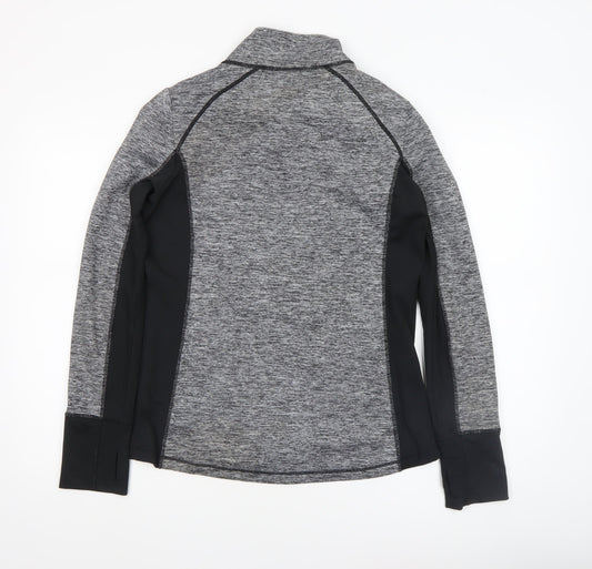 Dunnes Stores Womens Grey Size 12 Track Jacket Full Zip Stretch Activewear