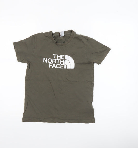The North Face Boys Green Medium Logo Cotton Short Sleeve T-Shirt