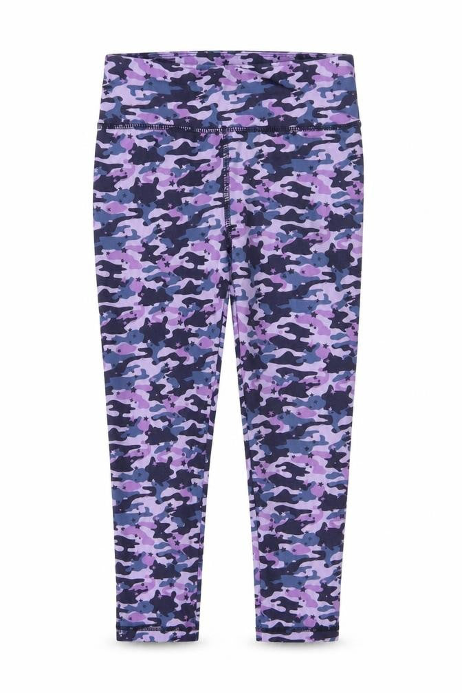 Front view of Dunnes girls’ multicoloured camouflage leggings 7 years slim fit activewear