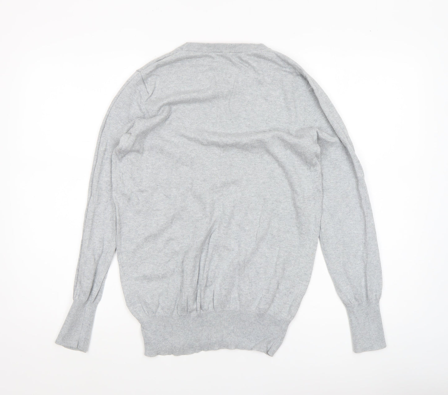 Oasis Women’s Grey Heart Crew Neck Cotton Jumper Size S