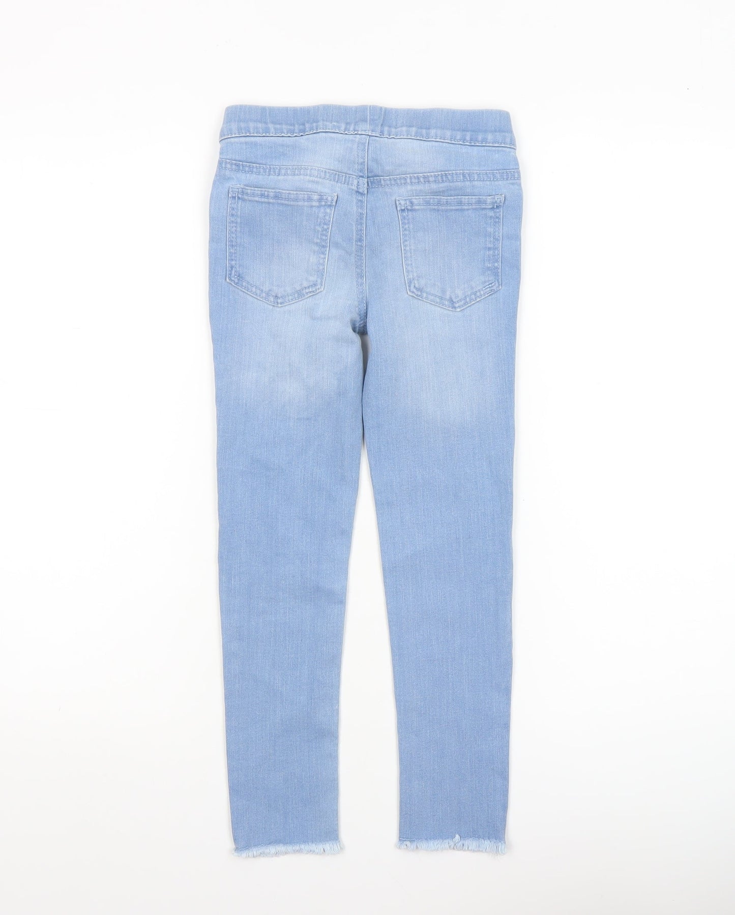 Denim Co. Girls Blue Jegging Jeans Size 7-8 Years Light Wash Stretch Denim