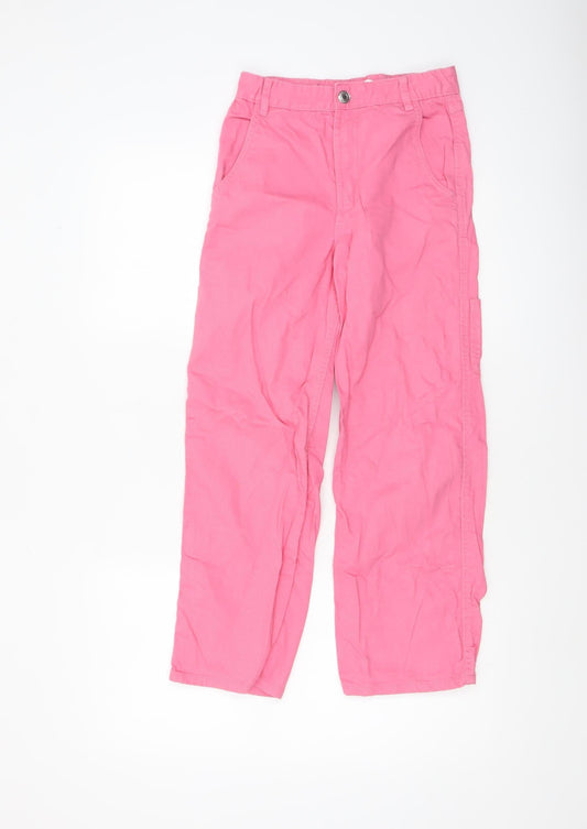 Leigh Tucker Willow Girls Pink Straight Leg Cotton Jeans 10-11 Years