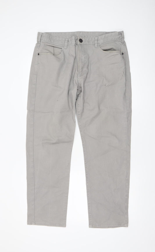 St. Bernard for Dunnes Stores Men's Grey Straight Jeans 36W 30L Cotton Blend