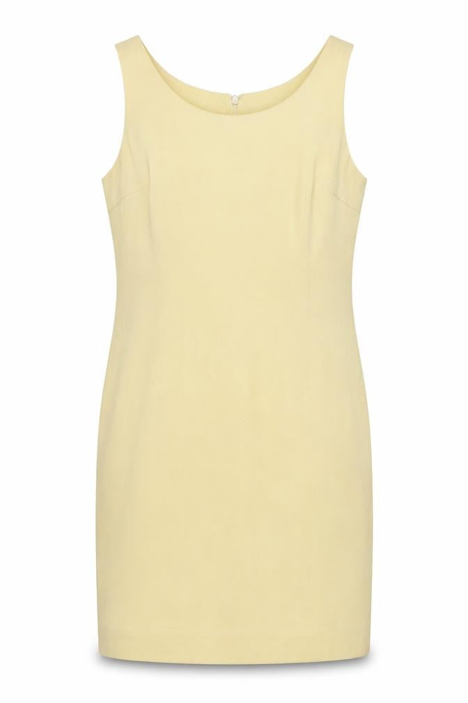 Jigsaw Women’s Beige Sheath Wool Dress Size 14 Sleeveless Workwear