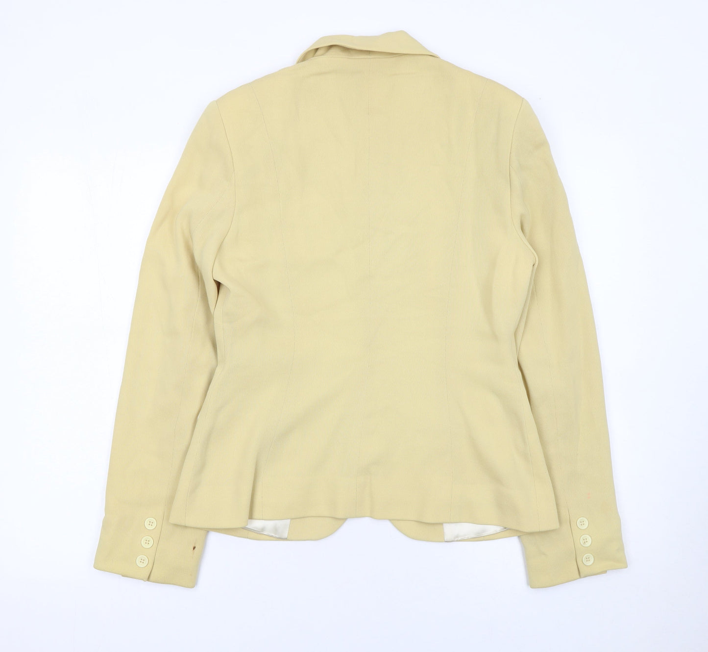 Jigsaw Womens Beige Size 12 Single-Breasted Blazer Jacket