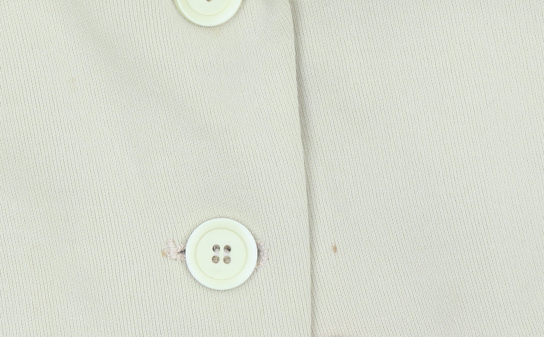 Jigsaw Womens Beige Size 12 Single-Breasted Blazer Jacket