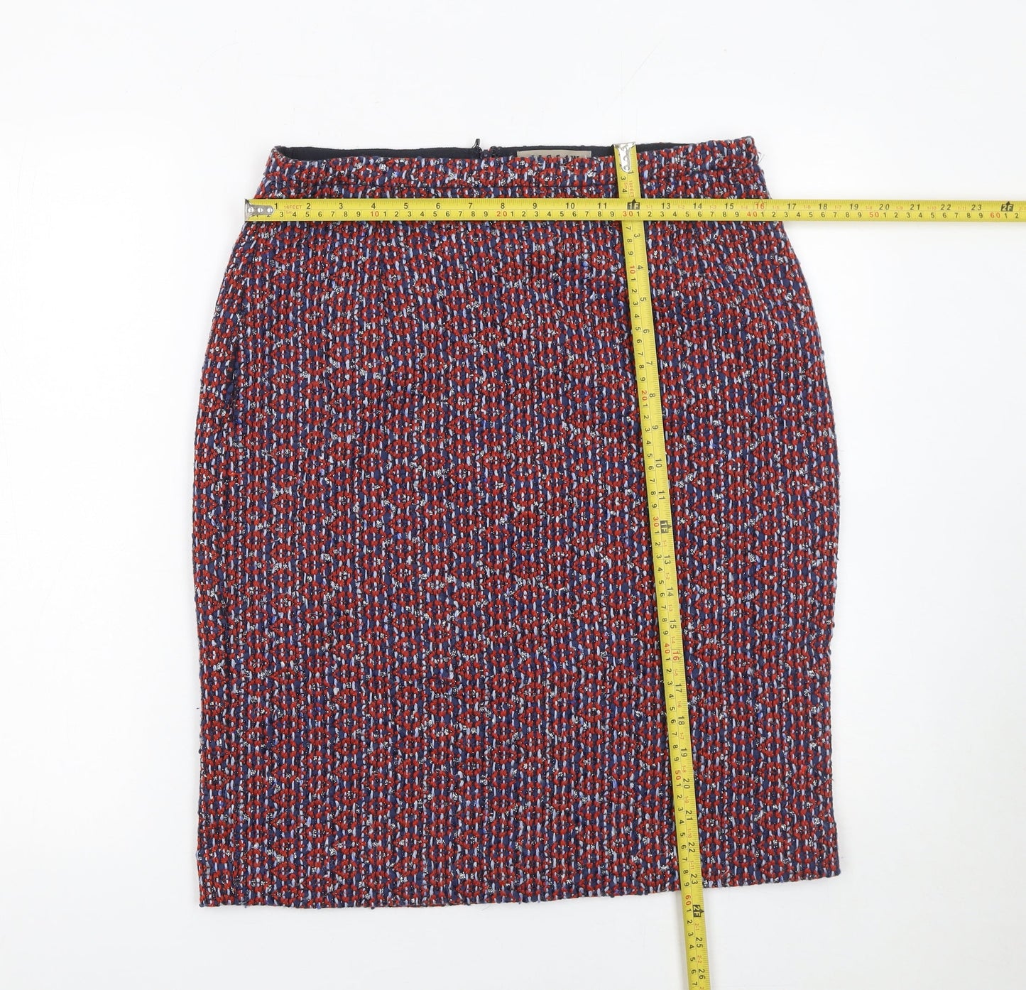 Jigsaw Women's Multicoloured Size 14 Tweed Pencil Skirt
