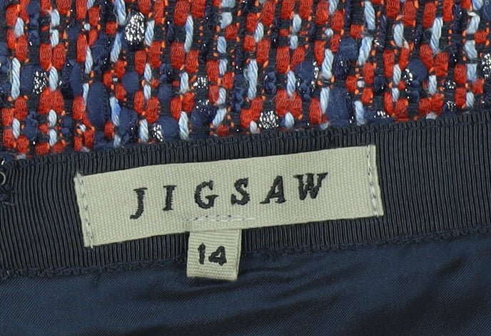 Jigsaw Women's Multicoloured Size 14 Tweed Pencil Skirt