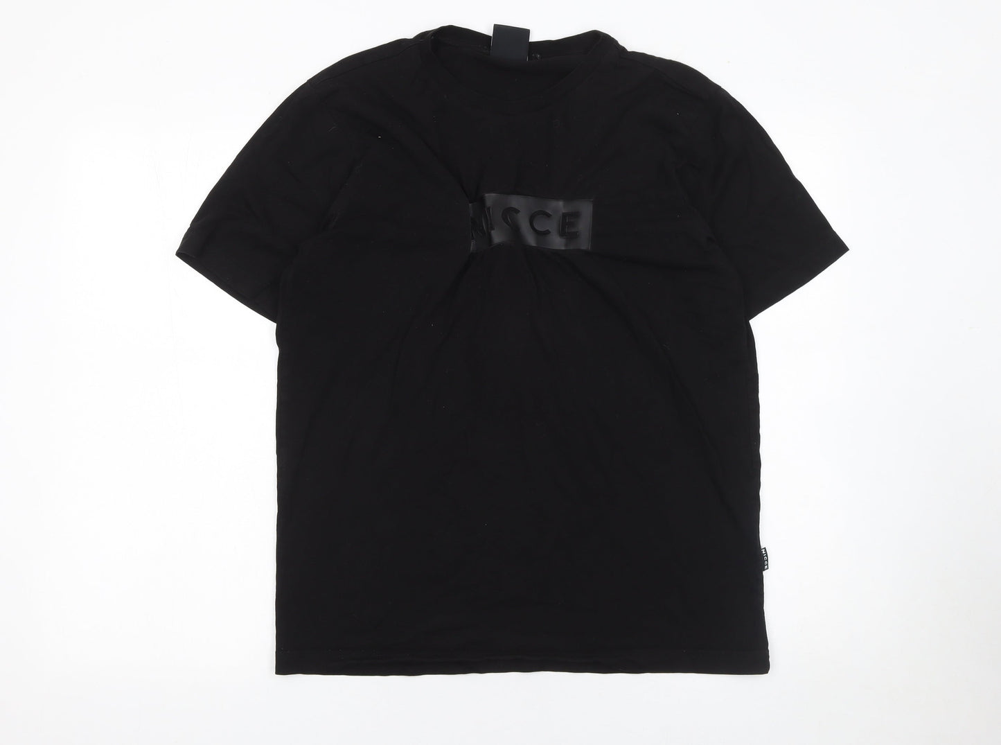 Nicce Men's Black Short Sleeve Cotton Logo T-Shirt Size S