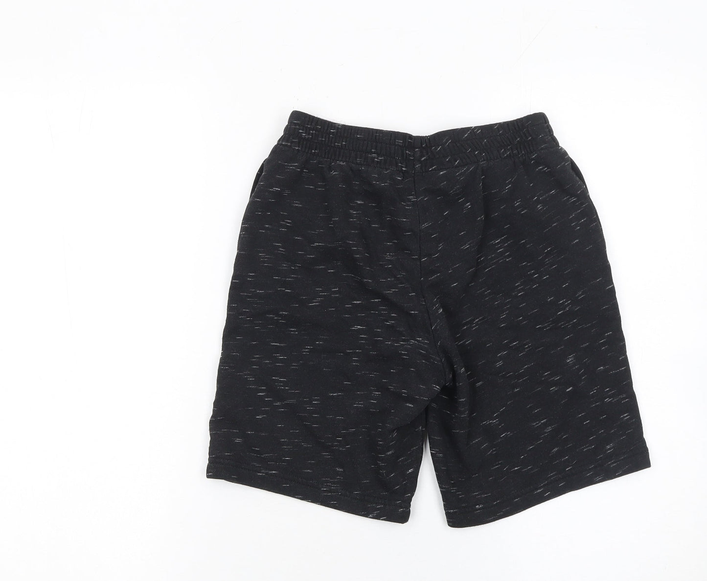 Adidas Boys Black Jersey Athletic Shorts 12 Years Elastic Waist Sportswear