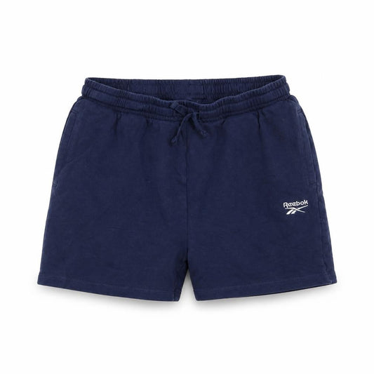 Reebok Girls Navy Blue Cotton Sweat Shorts 12-13 Years Elastic Waist
