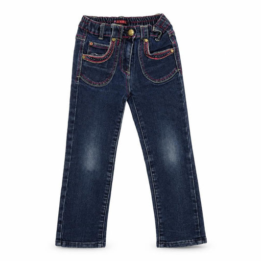 Denim Co Girls Blue Straight Jeans 5 Years Embroidered Heart Style