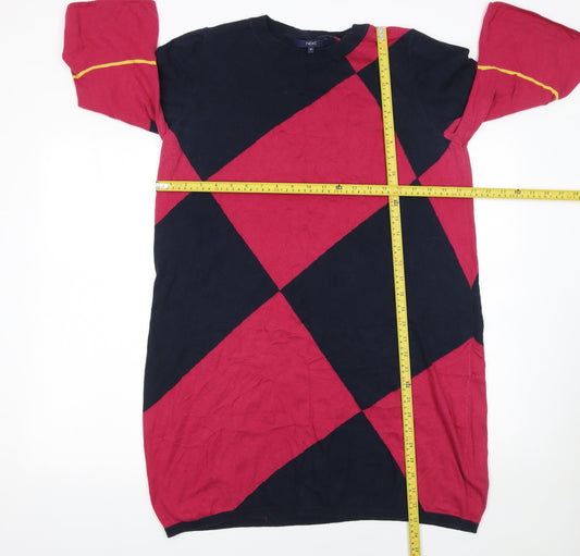Next Women’s Argyle Knit Shift Dress Multicoloured Size 18