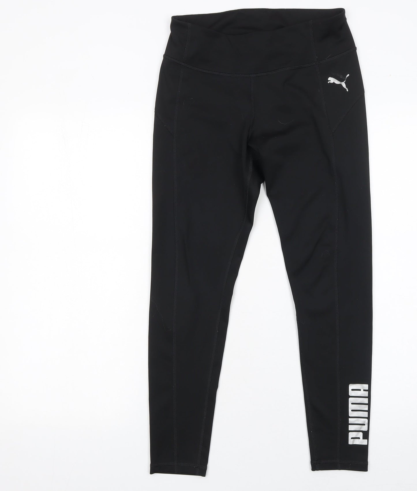 Puma Womens Black L Slim Fit Activewear Leggings