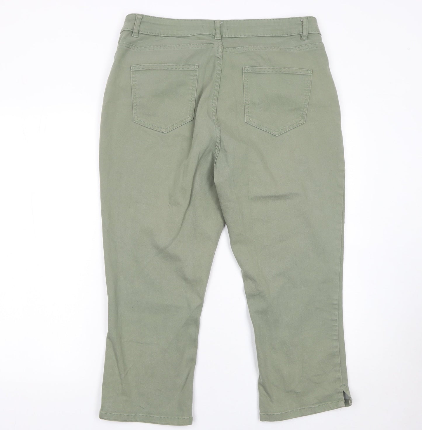 Dunnes Women’s Green Straight Jeans Size 16 Cotton Blend