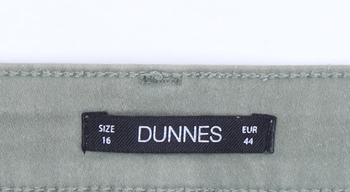 Dunnes Women’s Green Straight Jeans Size 16 Cotton Blend