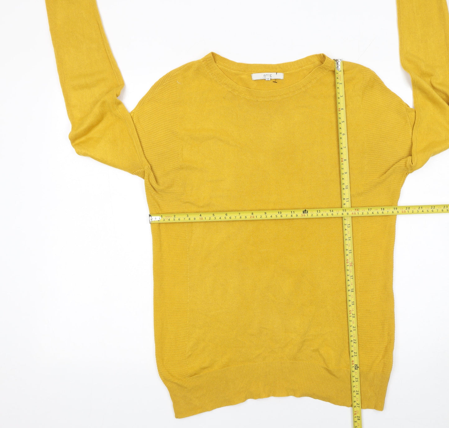 Next Women’s Yellow Acrylic Crew Neck Long Sleeve Jumper Size 10