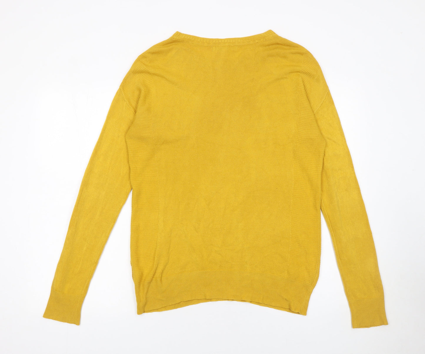 Next Women’s Yellow Acrylic Crew Neck Long Sleeve Jumper Size 10