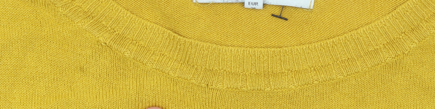 Next Women’s Yellow Acrylic Crew Neck Long Sleeve Jumper Size 10