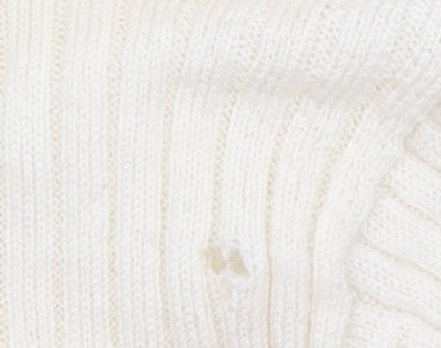 Uniqlo Women Ivory Wool Collared Button Cardigan XS