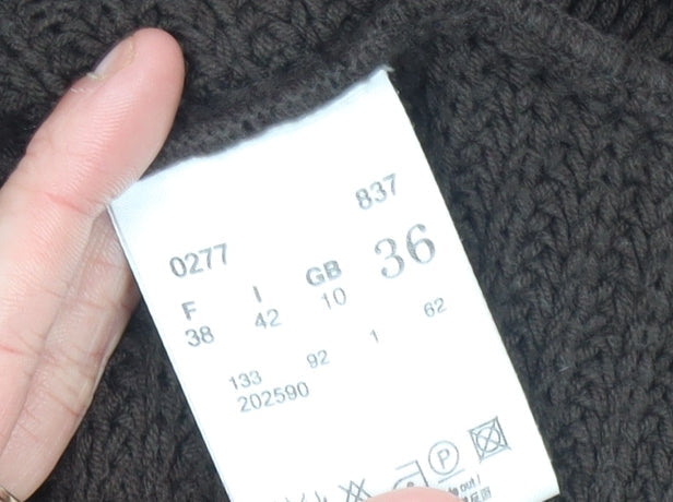 Betty Barclay Women Brown Knit Long Sleeve Cardigan Size 10