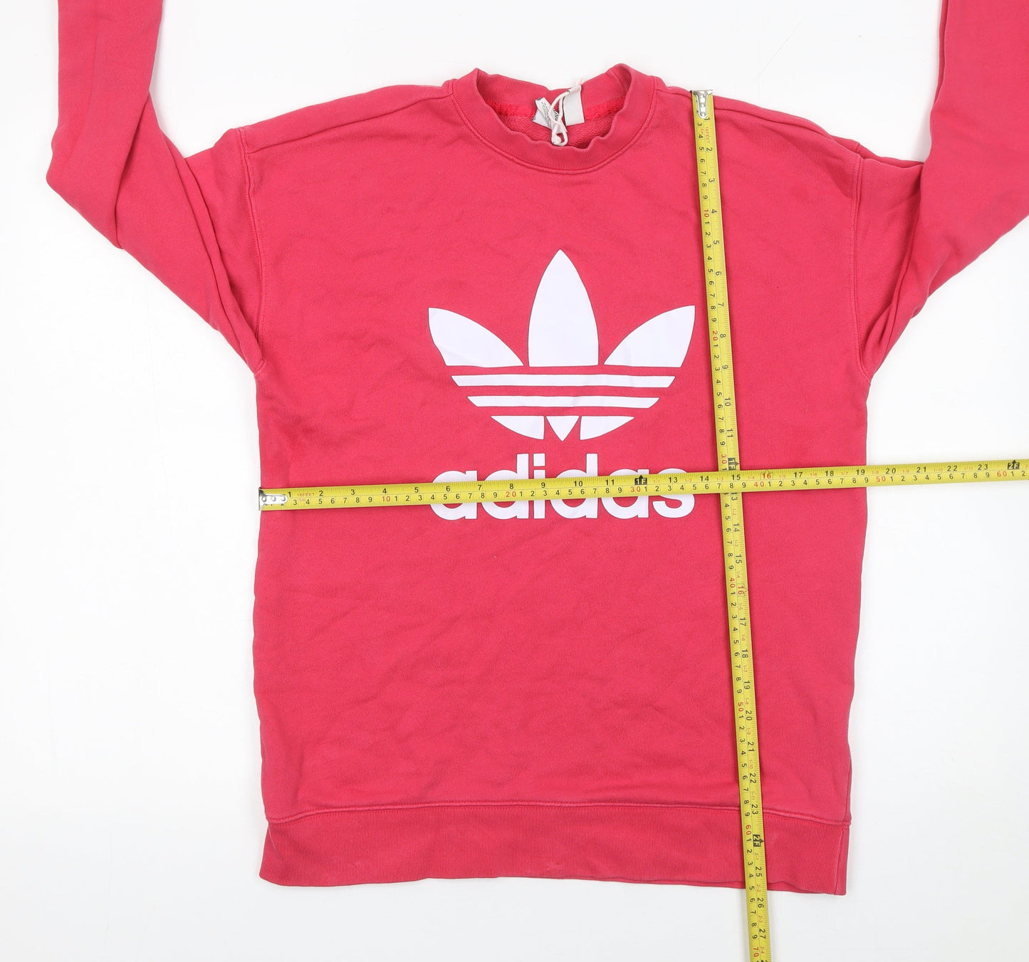 Adidas Women's Pink Crew Neck Pullover Sweatshirt UK 8