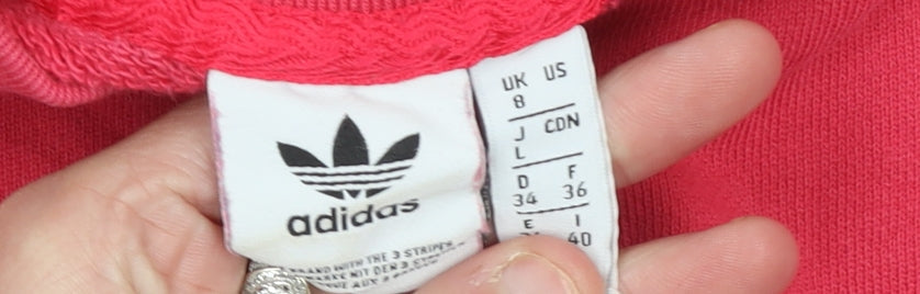 Adidas Women's Pink Crew Neck Pullover Sweatshirt UK 8