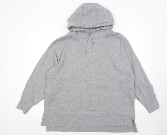Dunnes Stores Women Grey Pullover Hoodie Size Large Sweatshirt