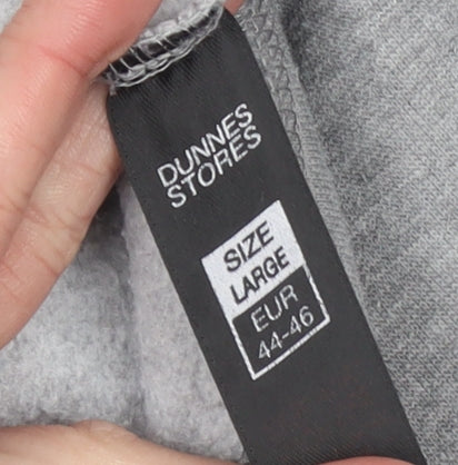 Dunnes Stores Women Grey Pullover Hoodie Size Large Sweatshirt